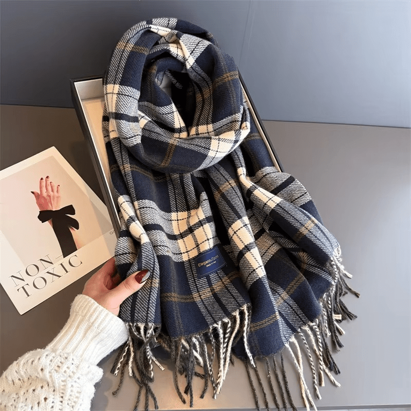 WarmElegance - Designer őszi téli sál puha kasmírból, pashmina megjelenéssel