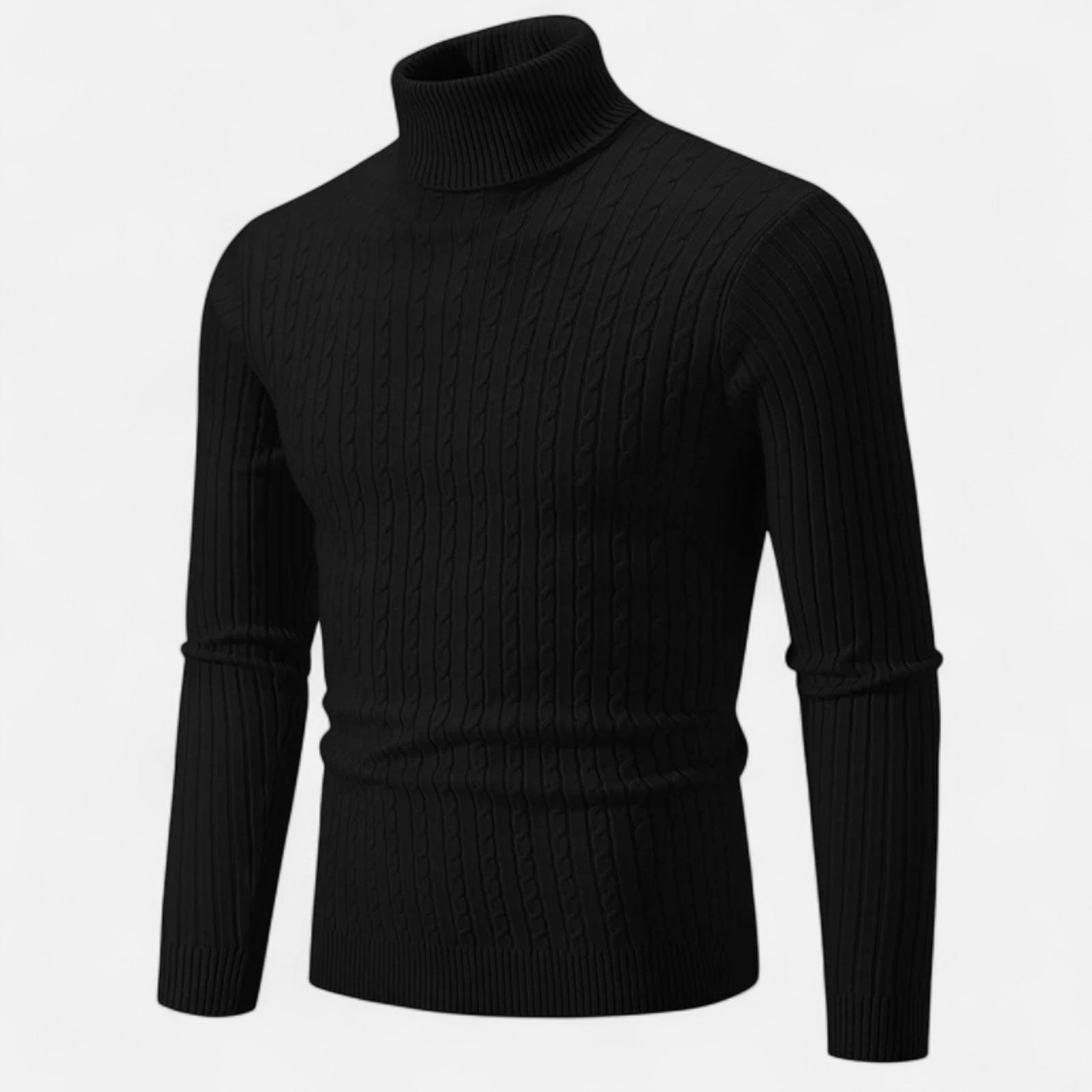 Jersey de cuello alto de lana para hombre