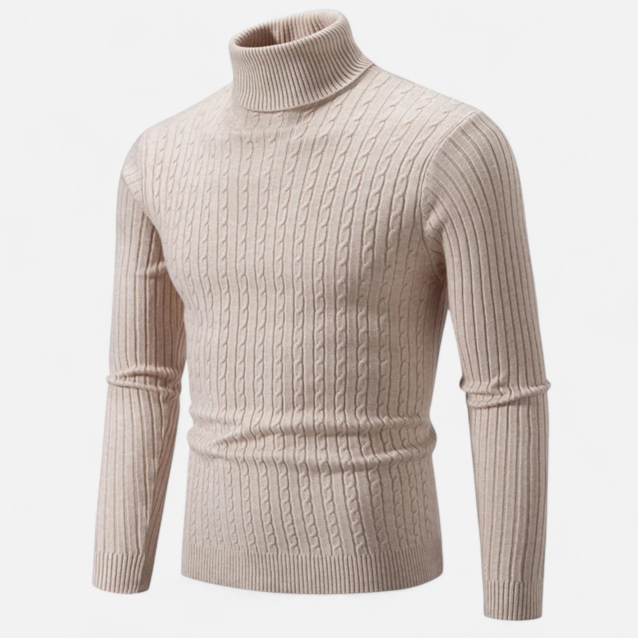 Jersey de cuello alto de lana para hombre