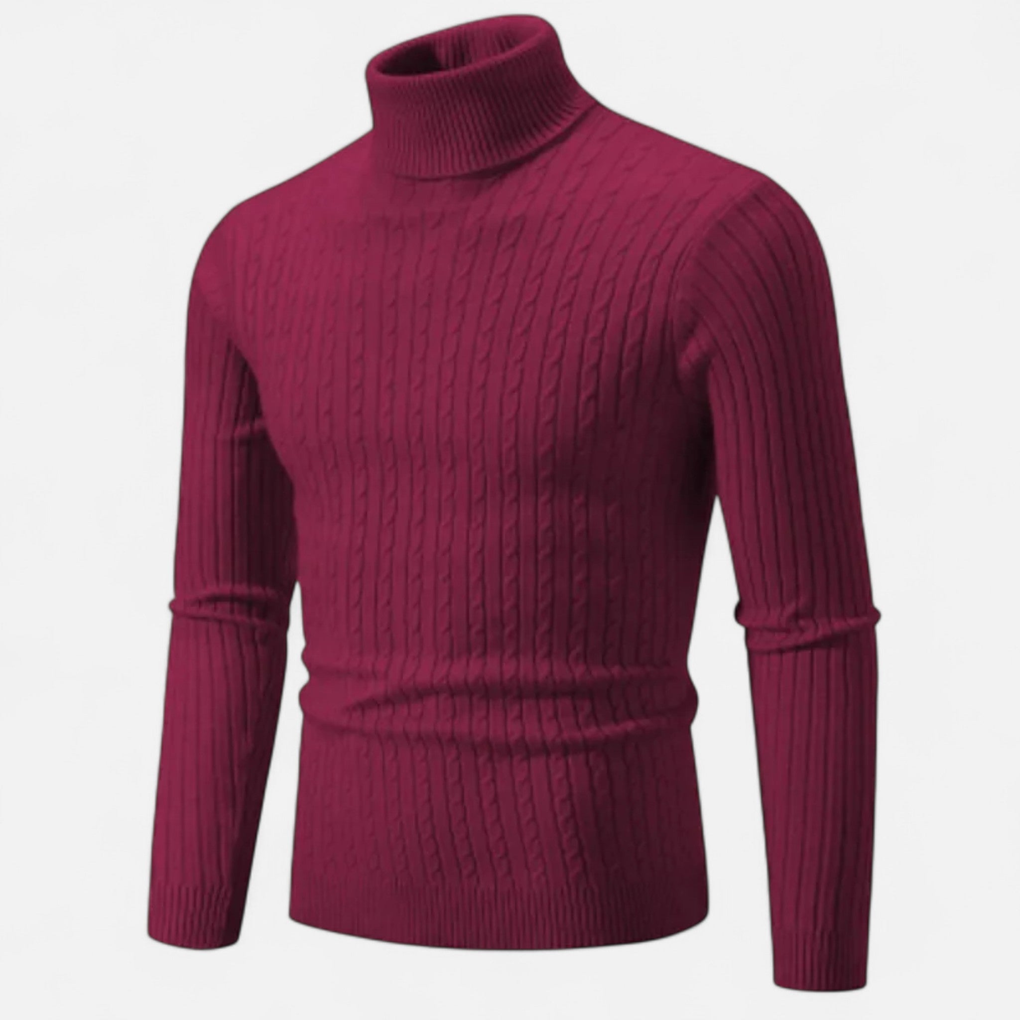 Jersey de cuello alto de lana para hombre