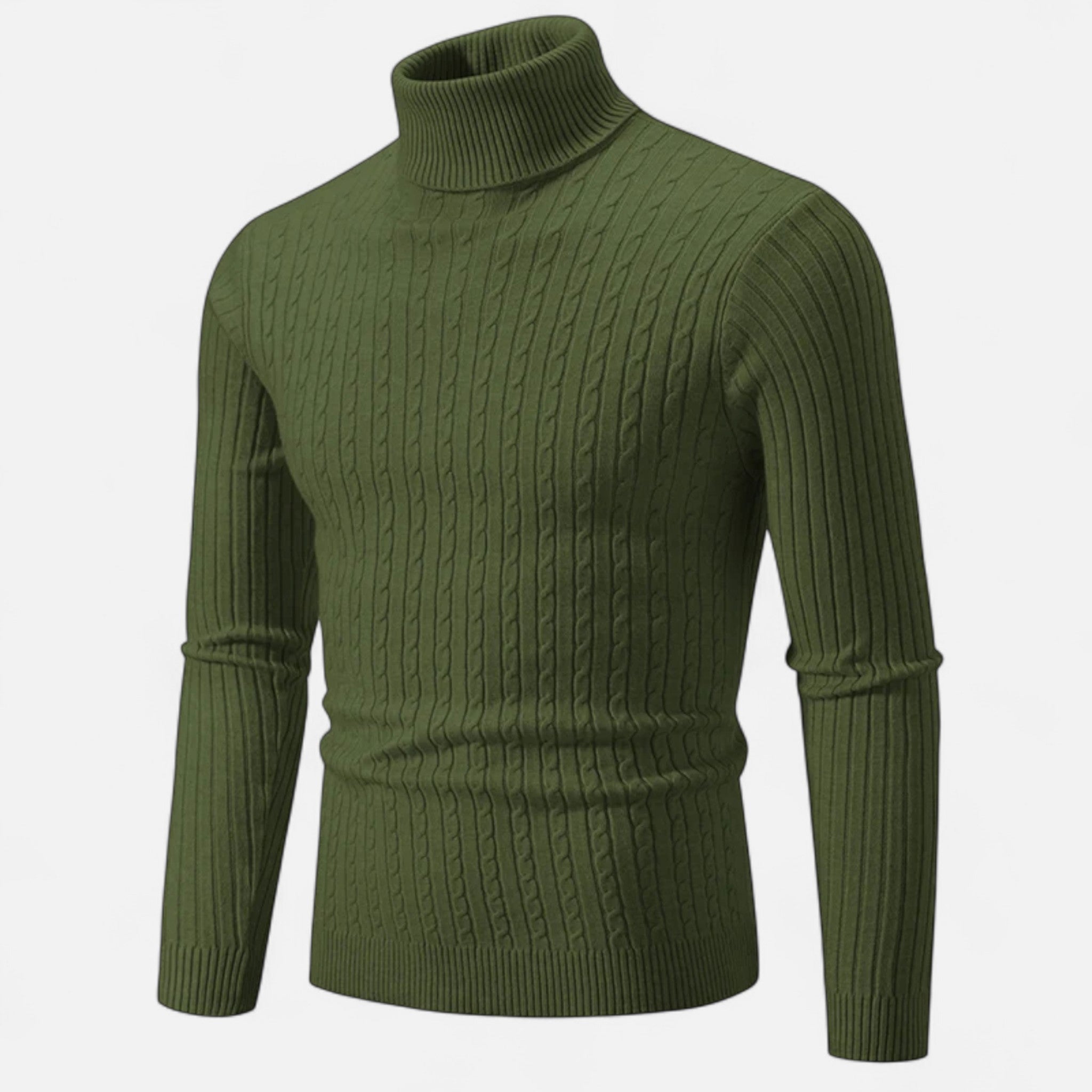 Jersey de cuello alto de lana para hombre