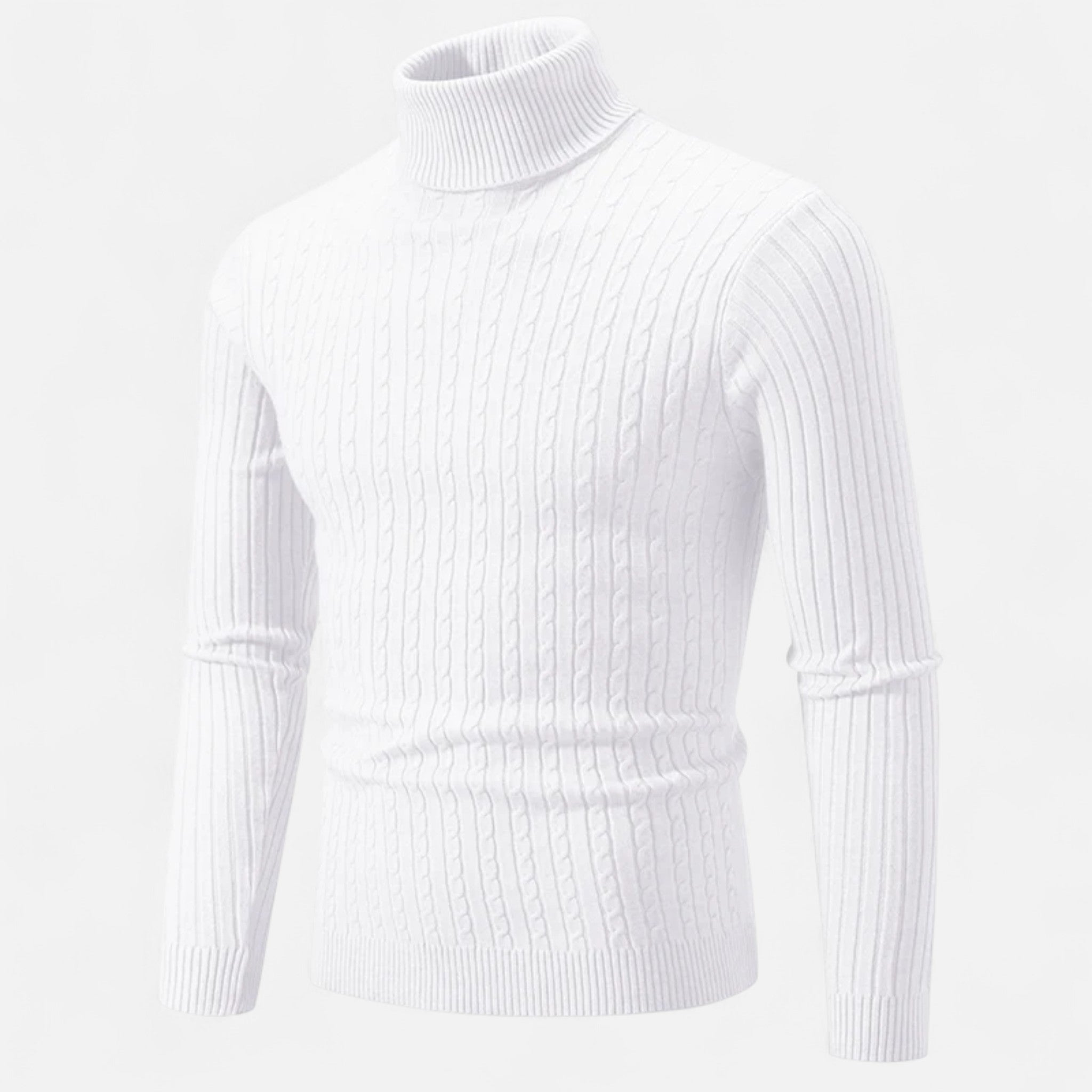 Jersey de cuello alto de lana para hombre