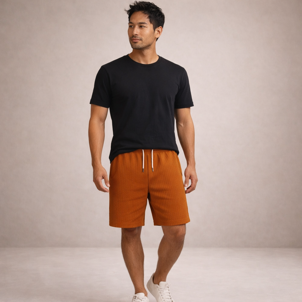 Pantalones cortos de lino para hombre | Pantalones cortos informales de verano, de corte regular y transpirables | Pantalones cortos ligeros de corte holgado para la playa y actividades al aire libre