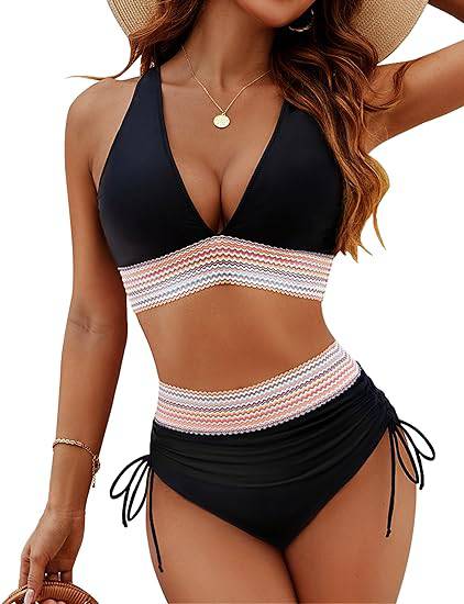 Conjunto de bikini para mujer | Cintura tejida