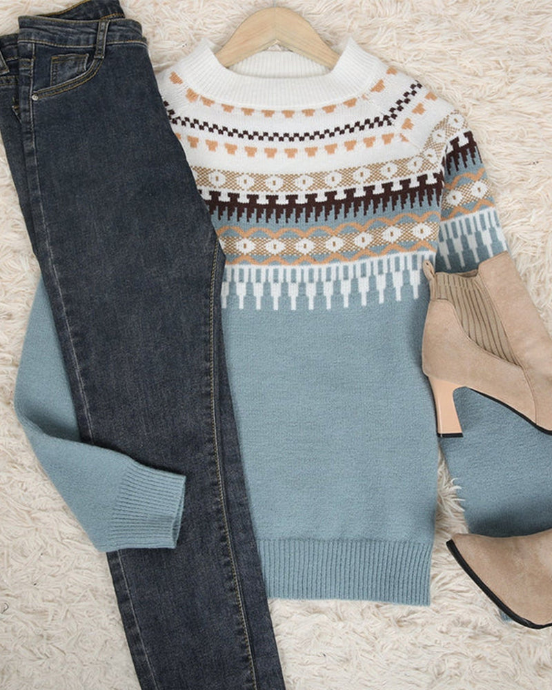 Fair Isle Crewneck Sweater for Women - Image 7