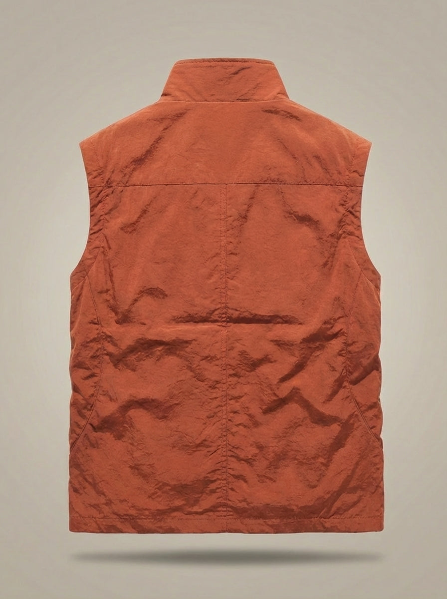 Chaleco ligero de hombre con múltiples bolsillos para actividades al aire libre: chaqueta sin mangas versátil para senderismo, pesca y viajes