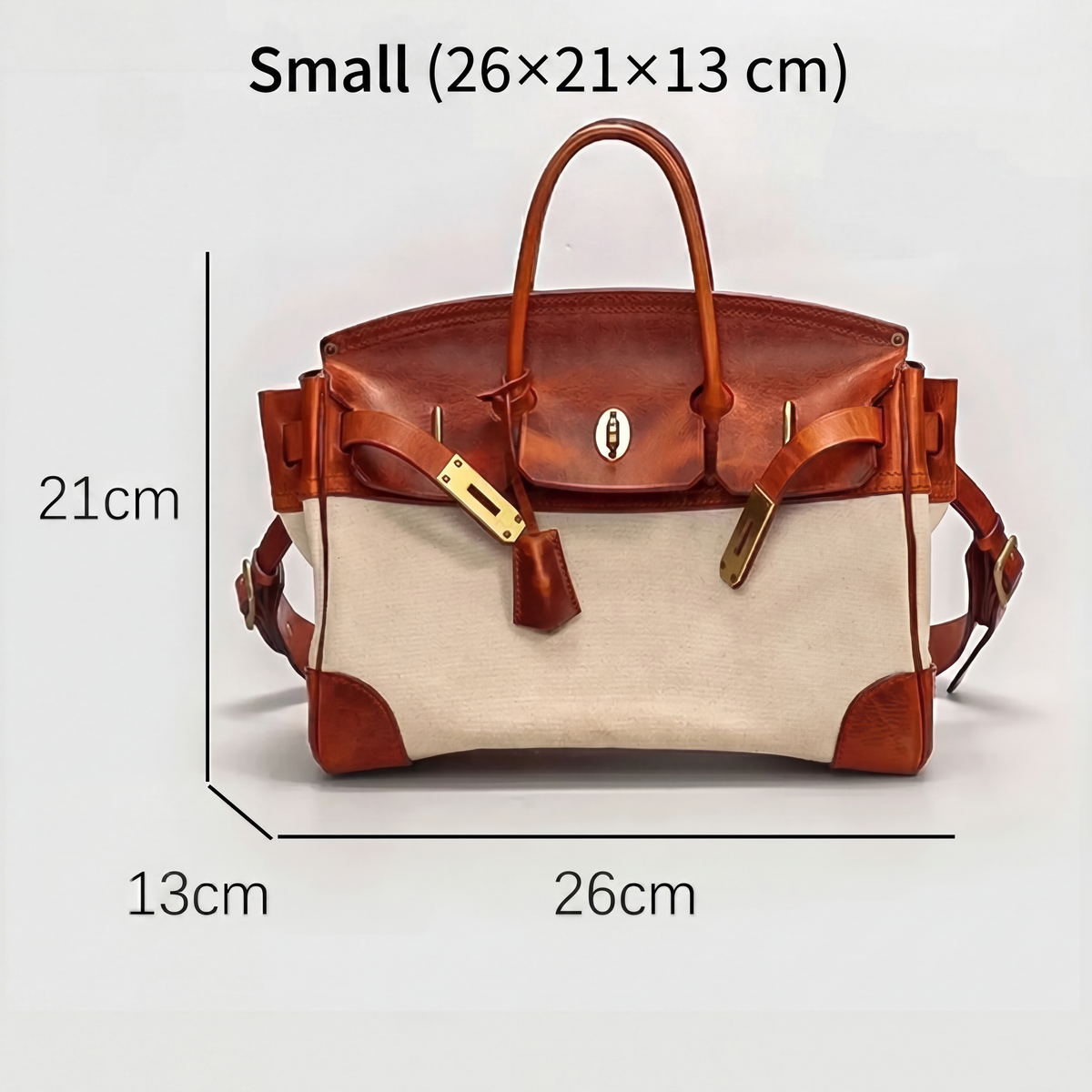 Leather Weekend Bag with Spill Resistant Canvas and Gold Tone Hardware | Durable Overnight Travel Bag for Short Trips