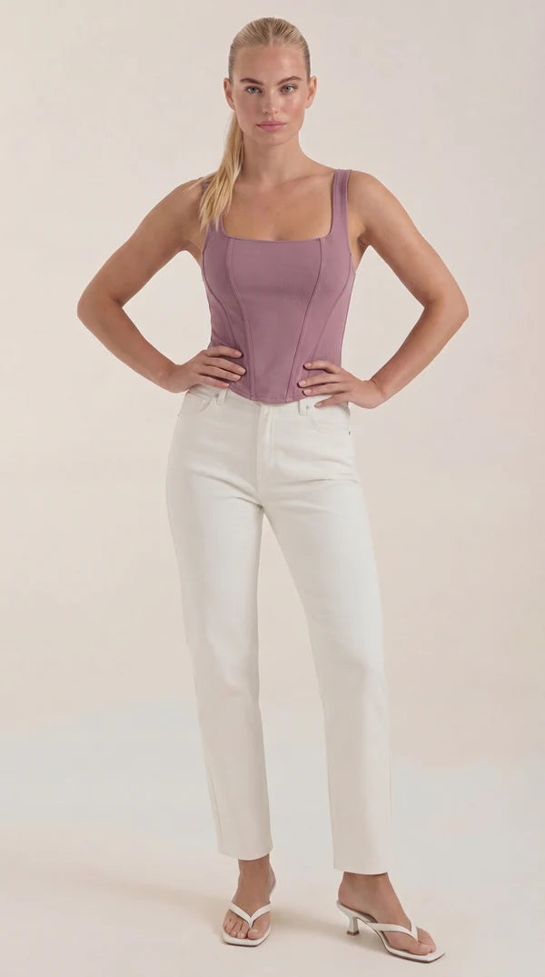 Top tipo corsé ajustado para mujer