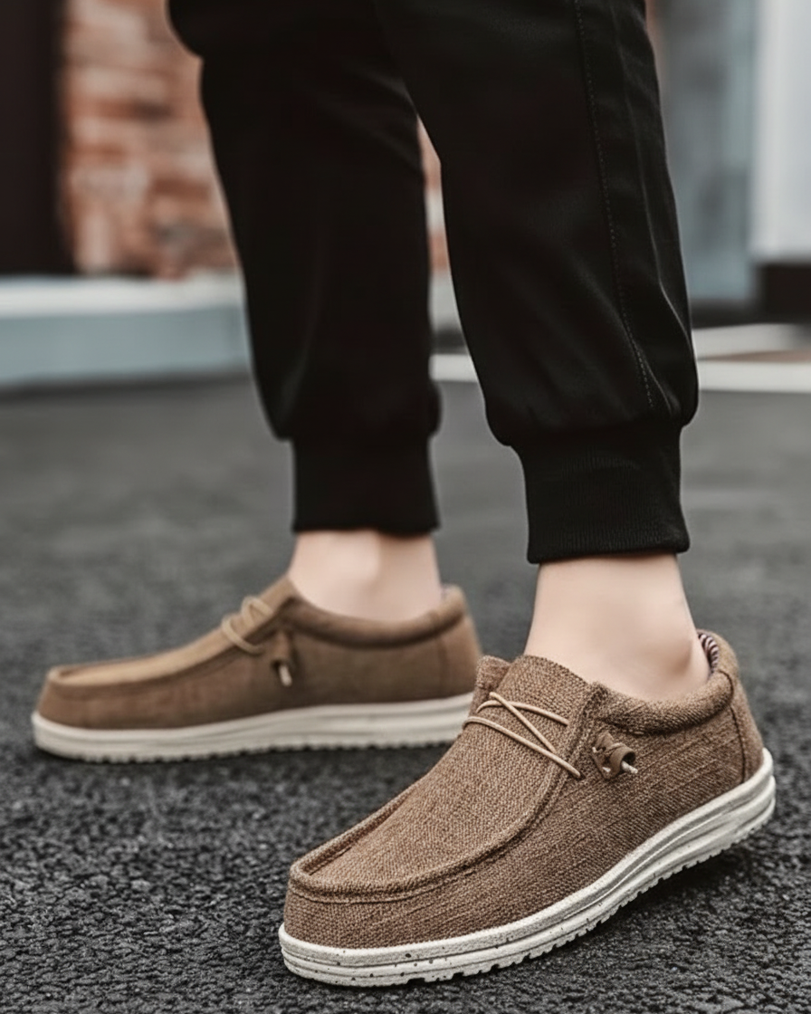 Mocasines sin cordones para hombre | Zapatos cómodos e informales para caminar | Calzado ligero para el día a día para hombre | Zapatos planos fáciles de llevar