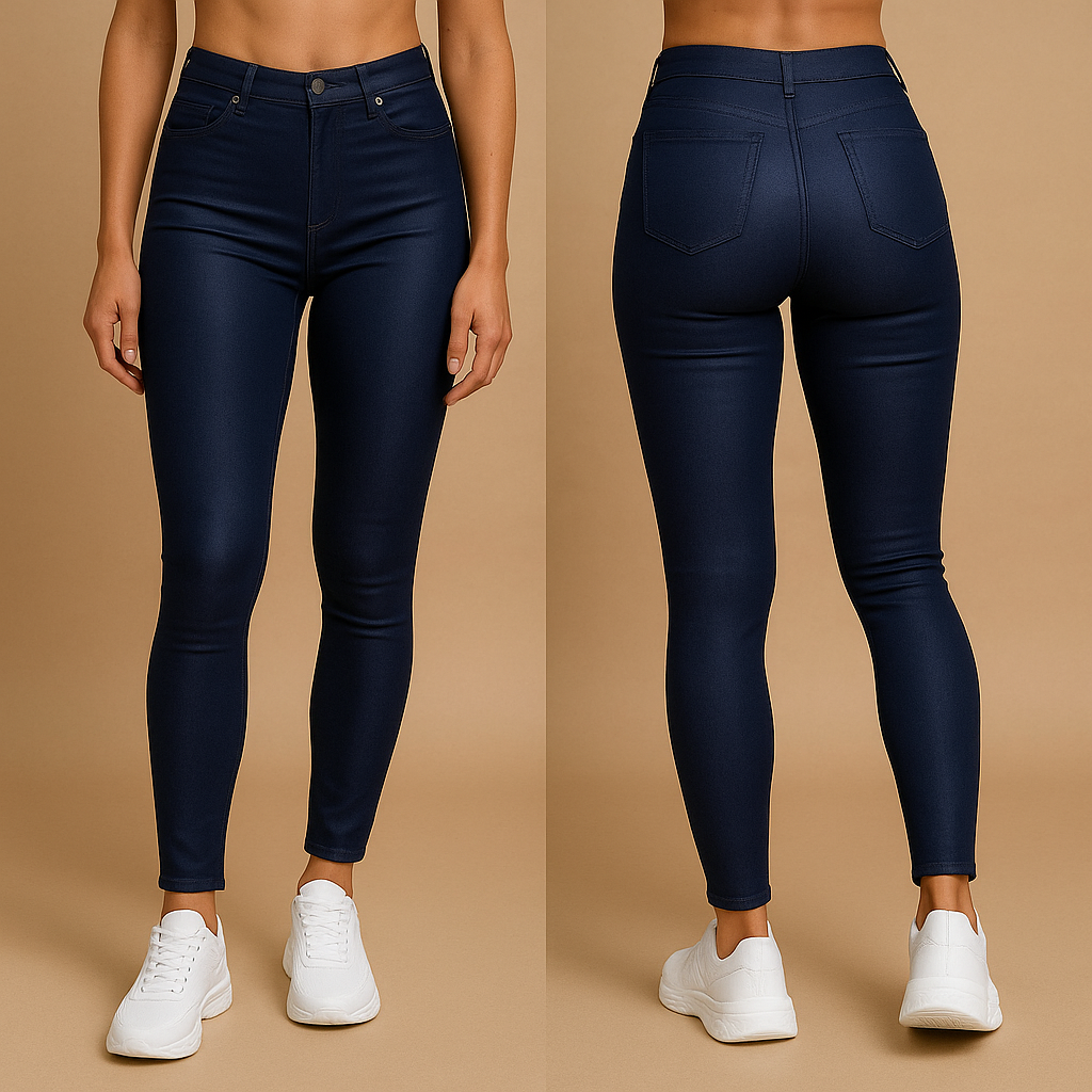 Women's High-Waist Stretch Leather Pants | Slim Fit