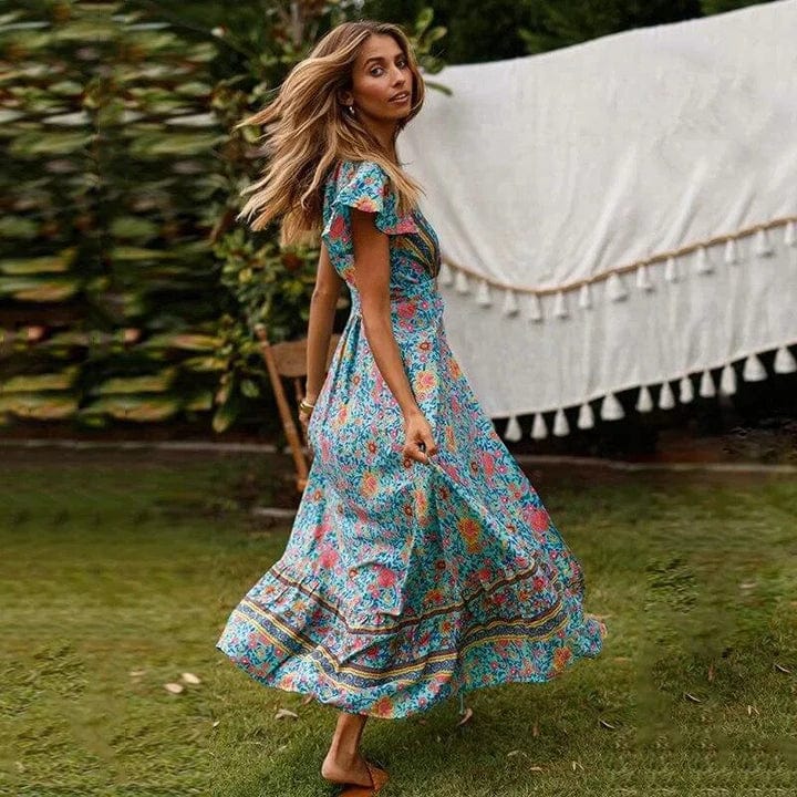 Ibiza Maxi Jurk Met Hoge Split