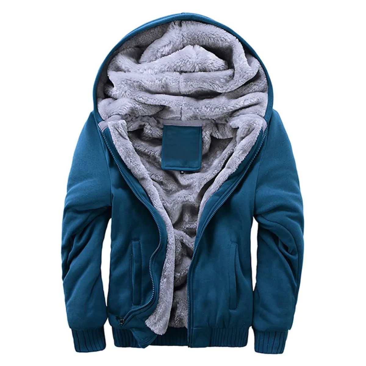 Fleece Lined Full Zip Hoodie for Men - Image 5