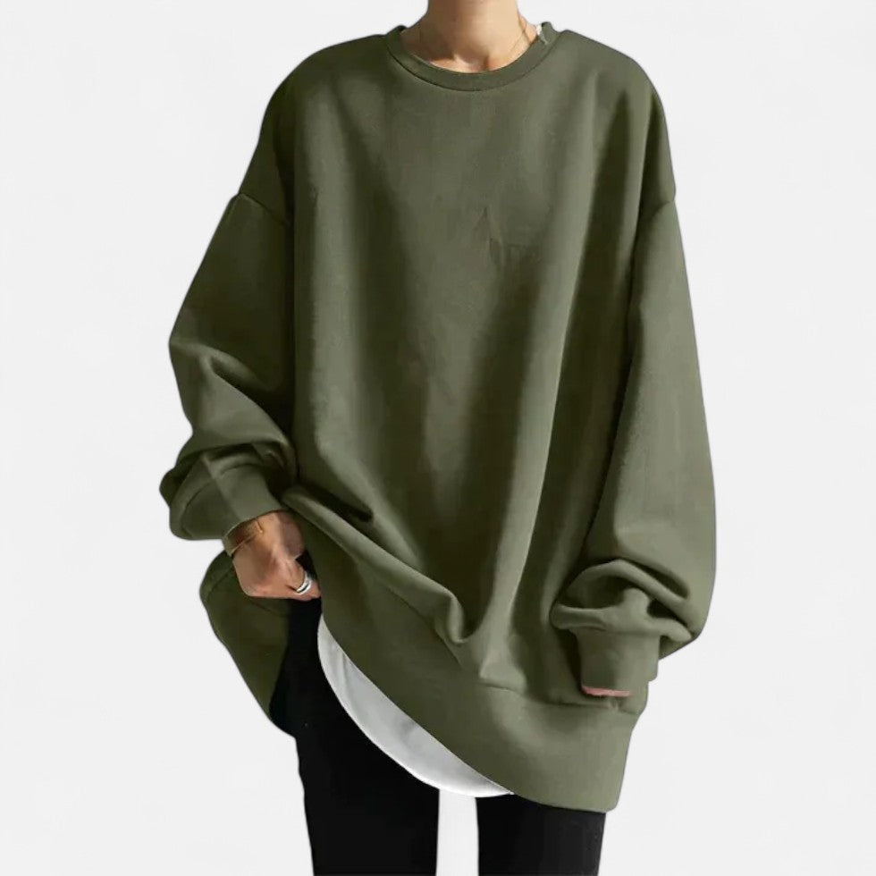 Oversized Crew Neck Sweater for Women - Image 3
