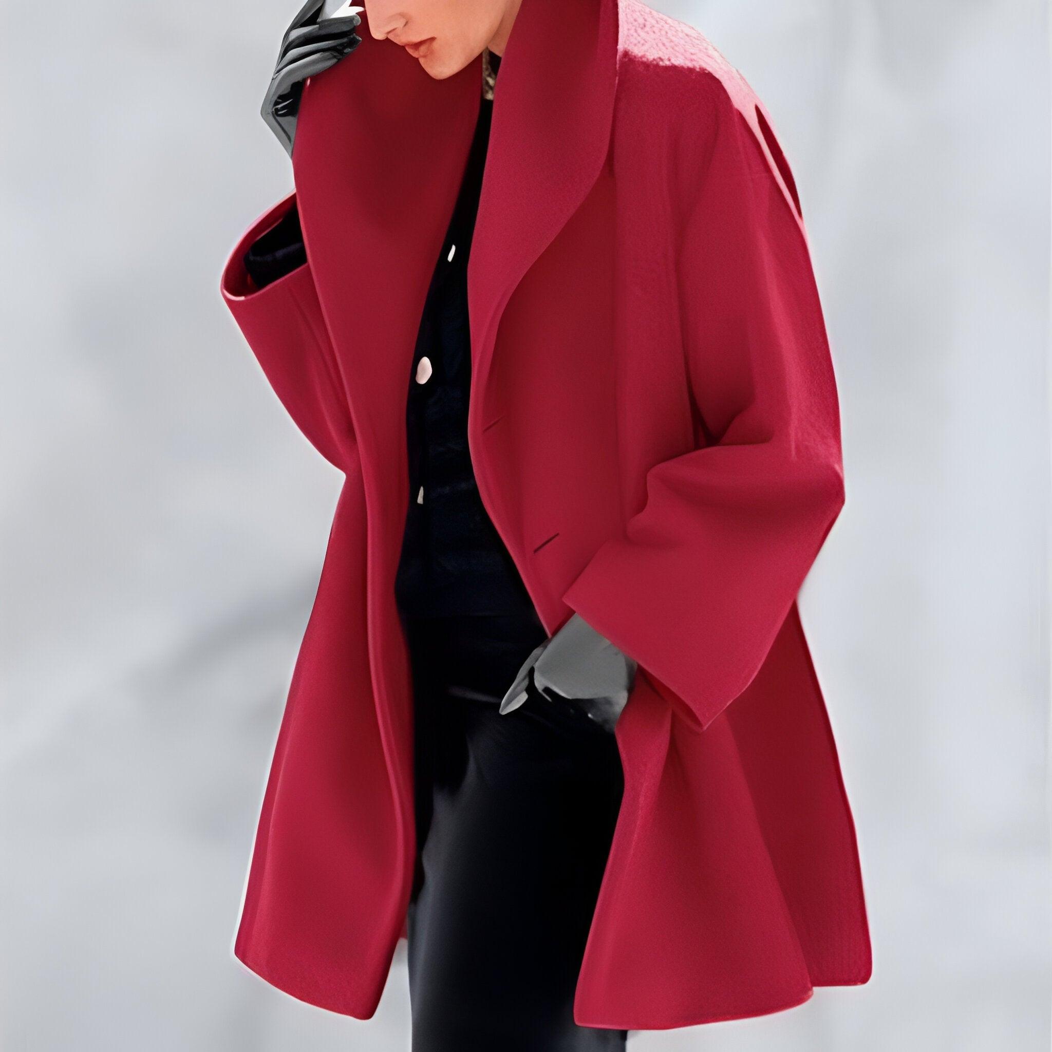 Woman’s Luxury Wool Coat – Elegant Form & Warm Winter Style