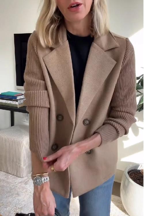 Double-Breasted Relaxed Fit Jacket for Women - Image 1