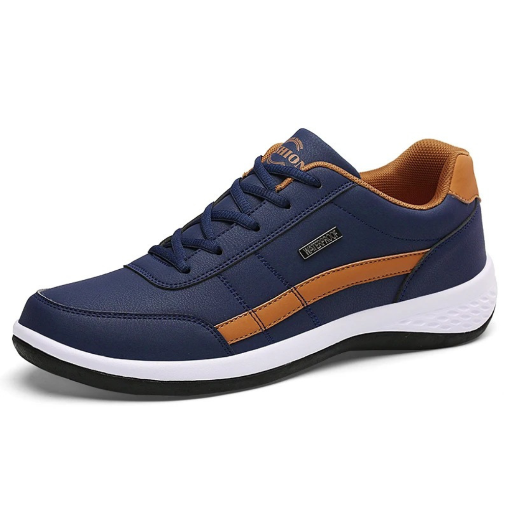 Men's Orthopedic Leather Sneakers | Supportive Walking Shoes with Breathable Lining and Lace-Up Closure for Daily Comfort