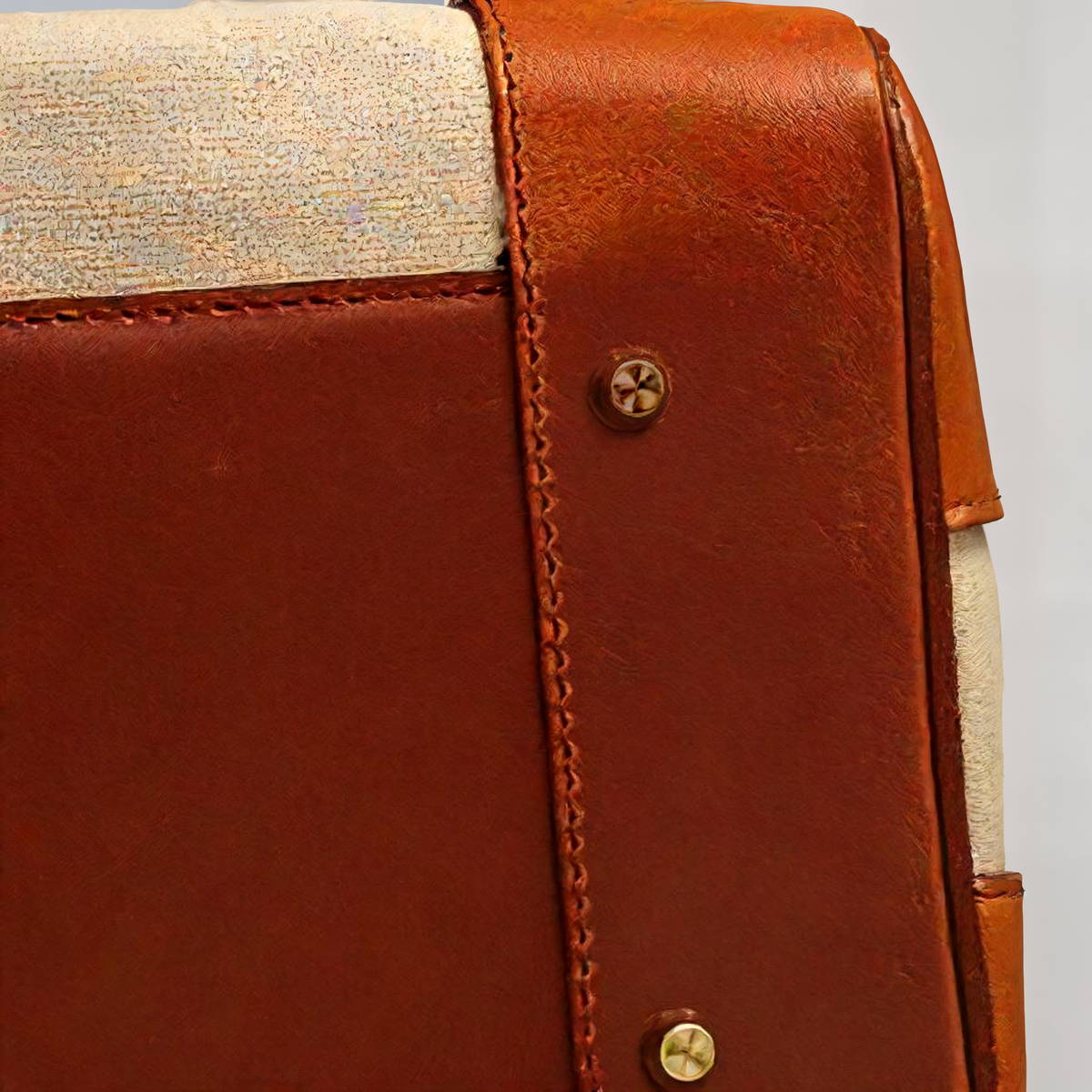 Leather Weekend Bag with Spill Resistant Canvas and Gold Tone Hardware | Durable Overnight Travel Bag for Short Trips