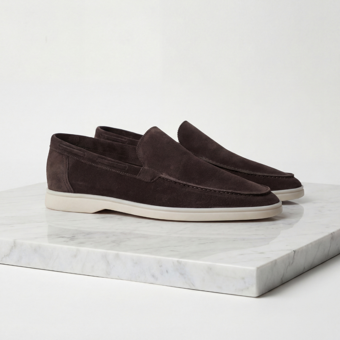 Mocasines de ante para hombre | Zapatos clásicos y informales sin cordones, tanto para ocasiones formales como para el día a día | Zapatos cómodos de corte estrecho, ideales para caminar