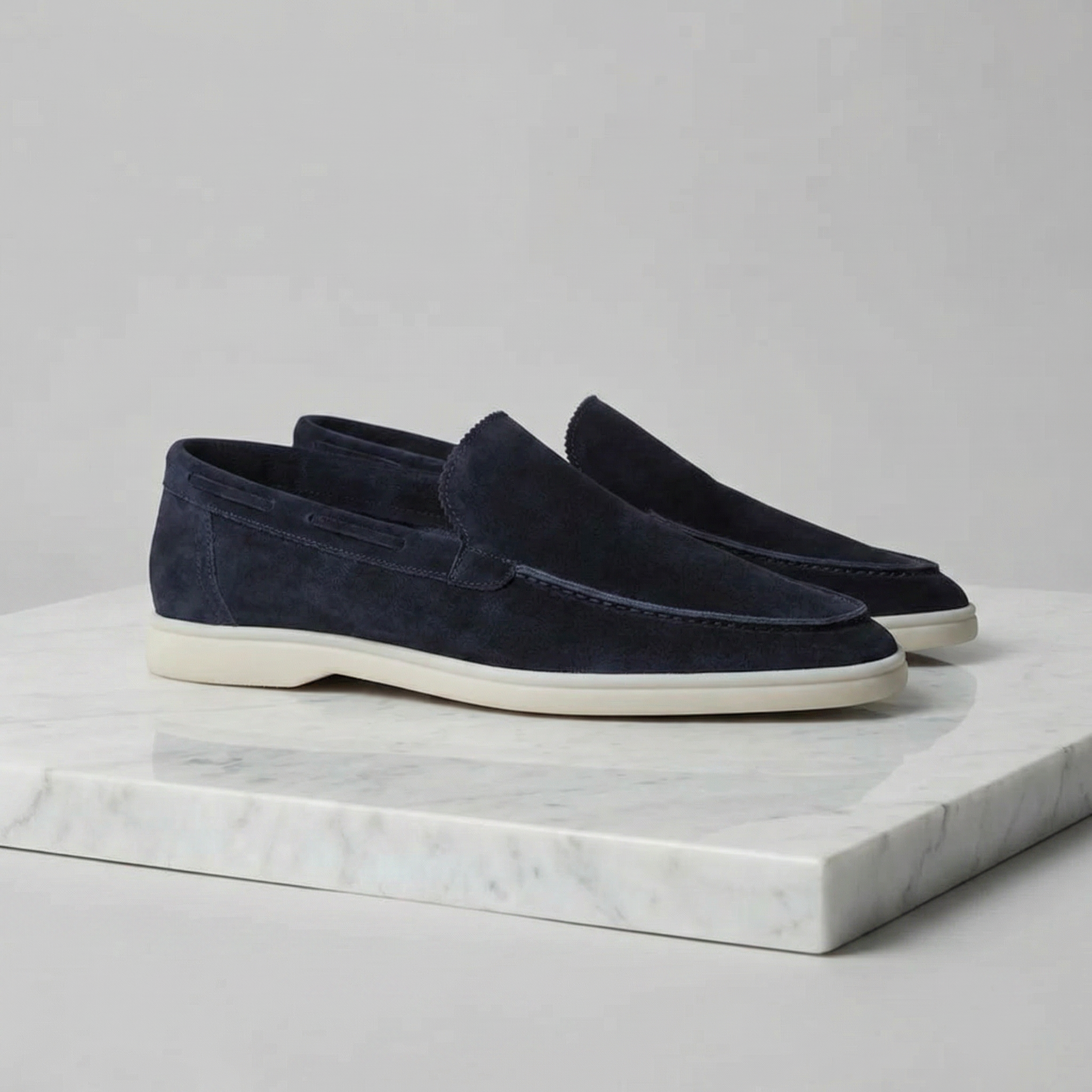 Mocasines de ante para hombre | Zapatos clásicos y informales sin cordones, tanto para ocasiones formales como para el día a día | Zapatos cómodos de corte estrecho, ideales para caminar