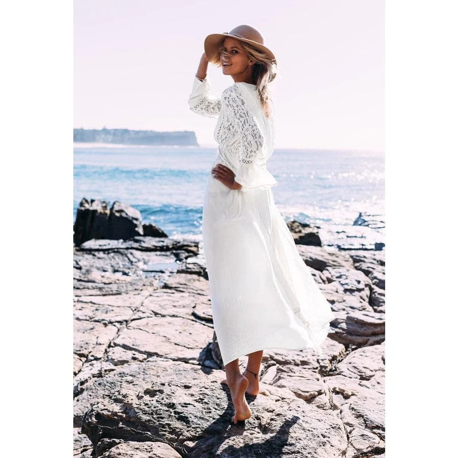 Maxi Witte Ibiza Strandjurk