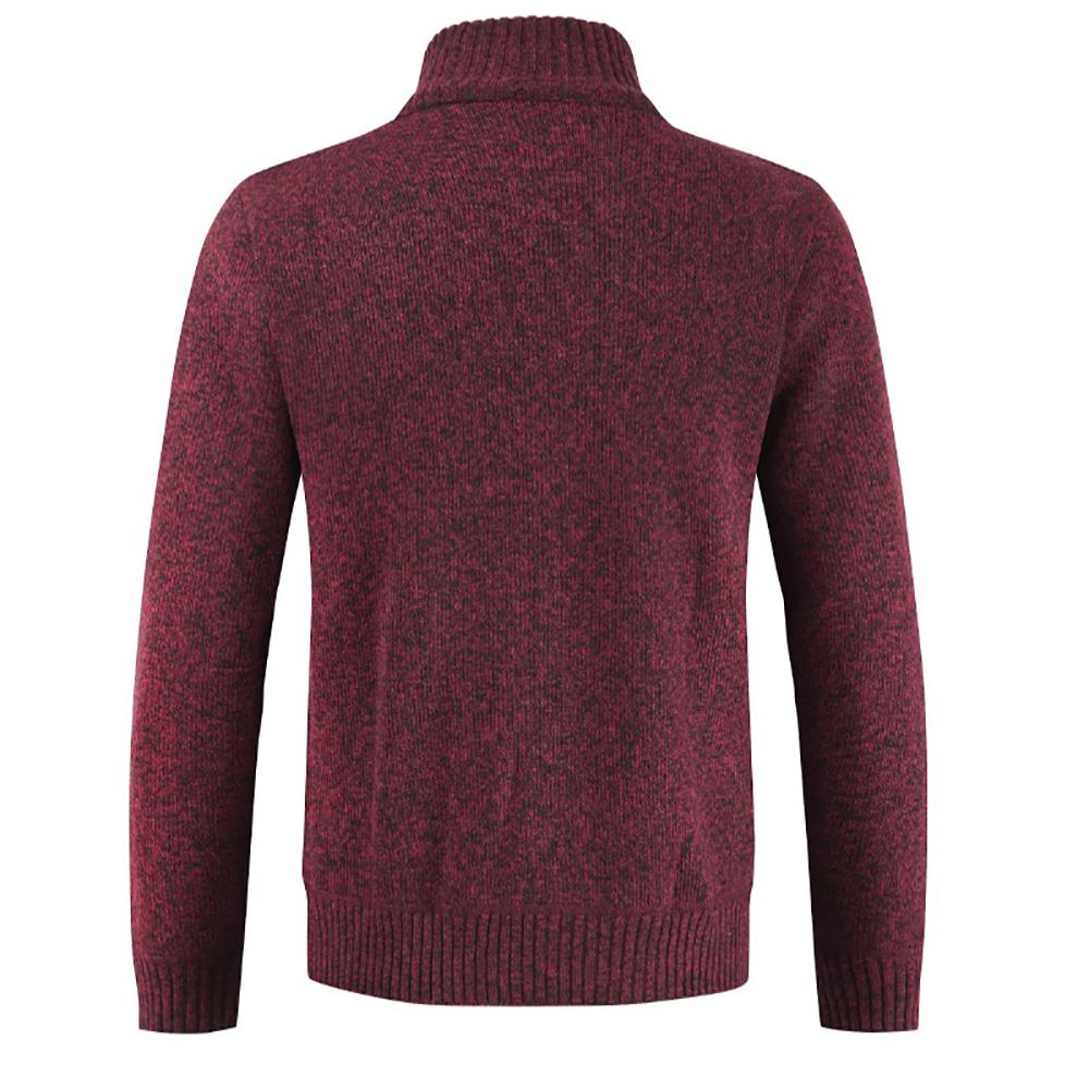 Image of Men's Full Zip Stand Collar Cardigan