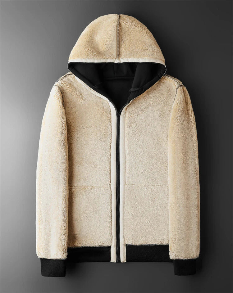 Image of Men's Zip-Up Fleece-Lined Hoodie