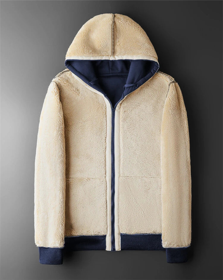 Image of Men's Zip-Up Fleece-Lined Hoodie