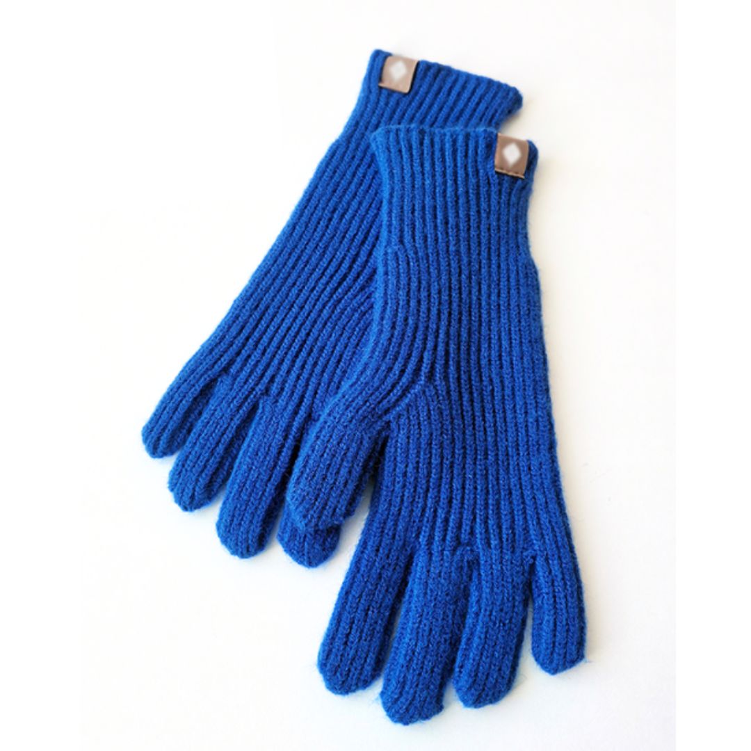 Cotton Blend Knit Gloves