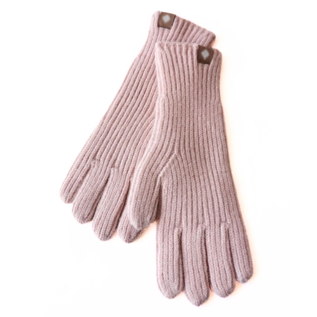 Cotton Blend Knit Gloves