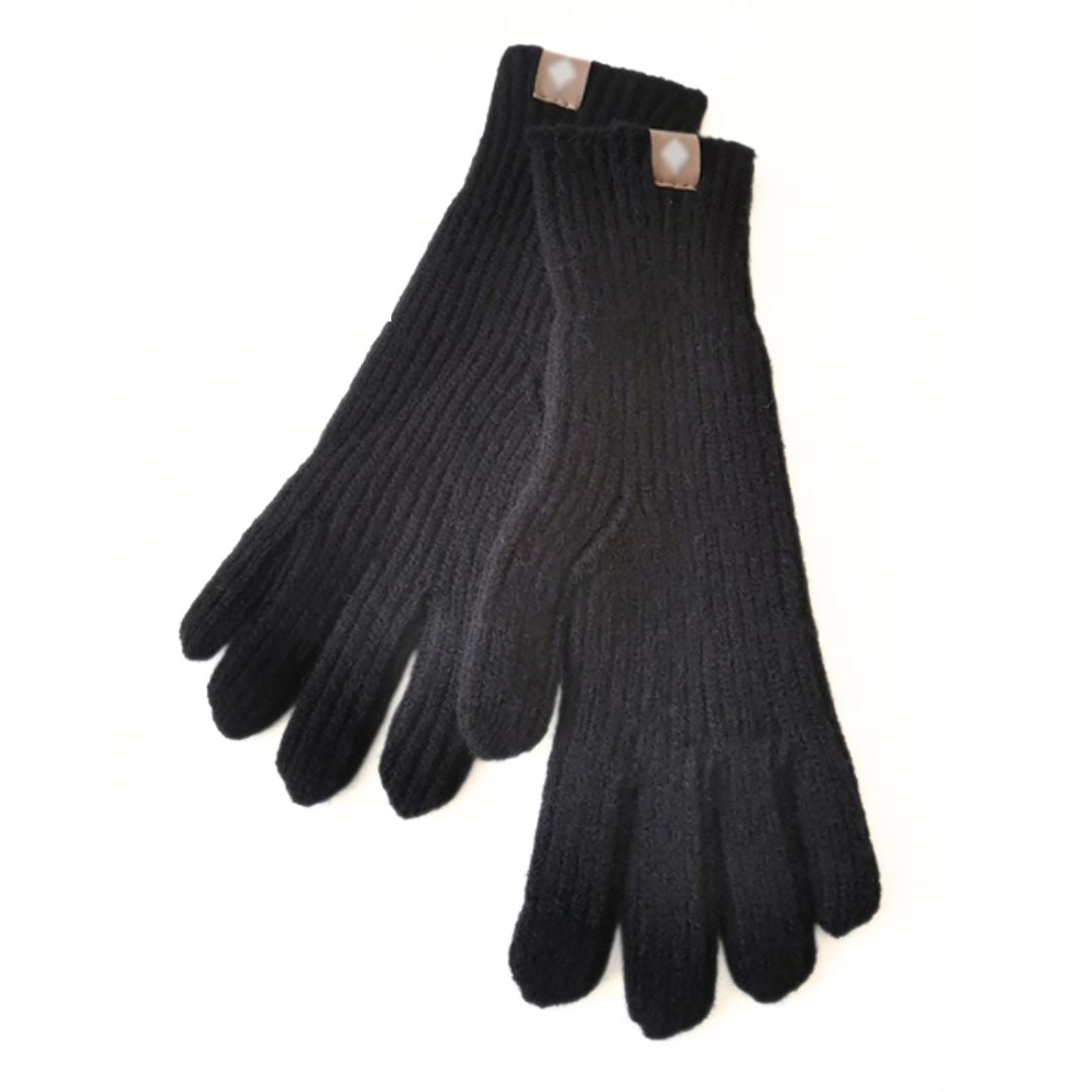 Cotton Blend Knit Gloves