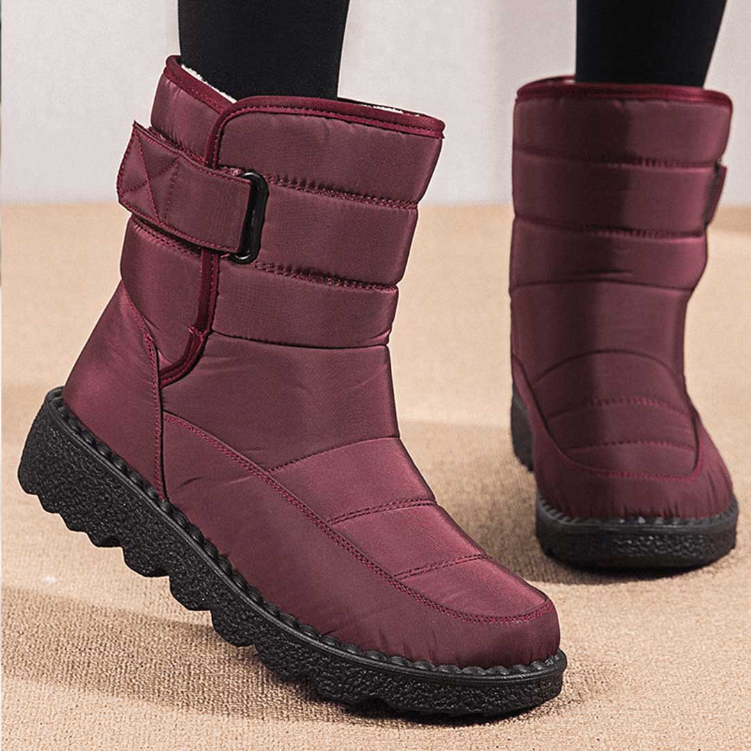 Botas de nieve para mujer impermeables y cortaviento - Botas de invierno cálidas para la nieve y la lluvia