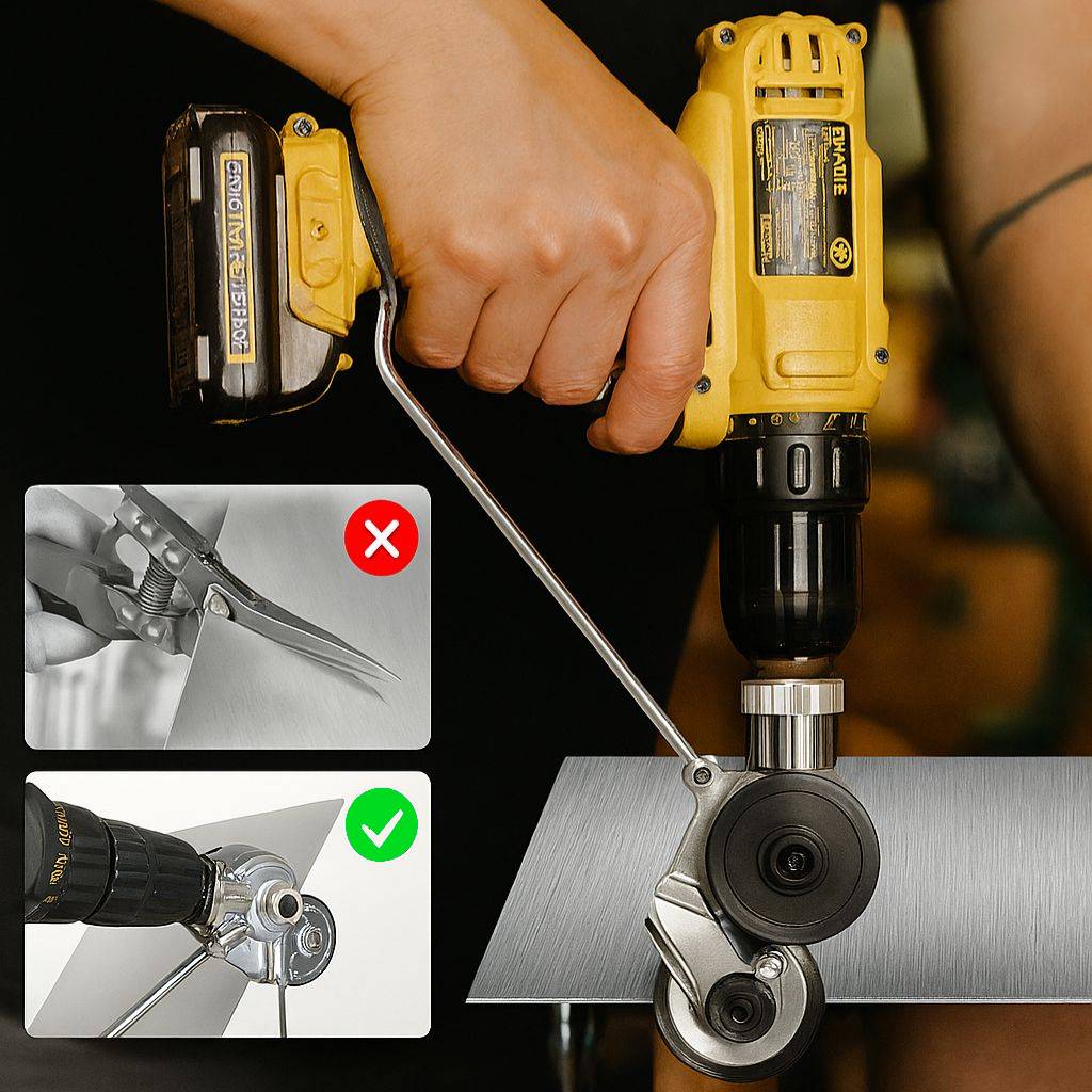 Metal Cutter Drill Attachment for Precise Sheet Metal Cutting