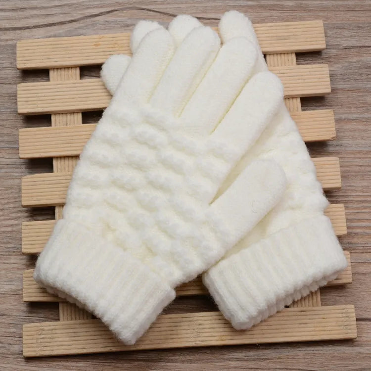 Fashion-Forward Stretch Knit Gloves for Women