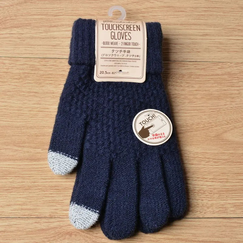 Fashion-Forward Stretch Knit Gloves for Women