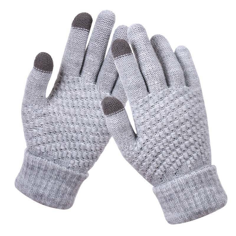 Fashion-Forward Stretch Knit Gloves for Women