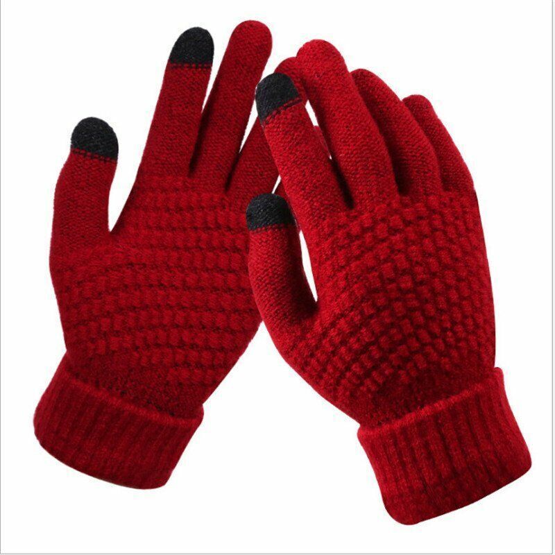 Fashion-Forward Stretch Knit Gloves for Women