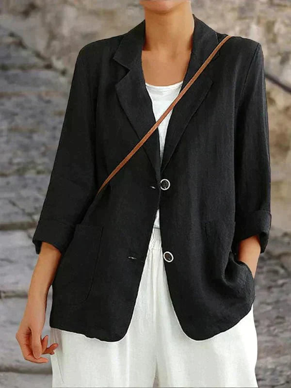 Women's Linen Blazer - Lightweight and Elegant Blazer