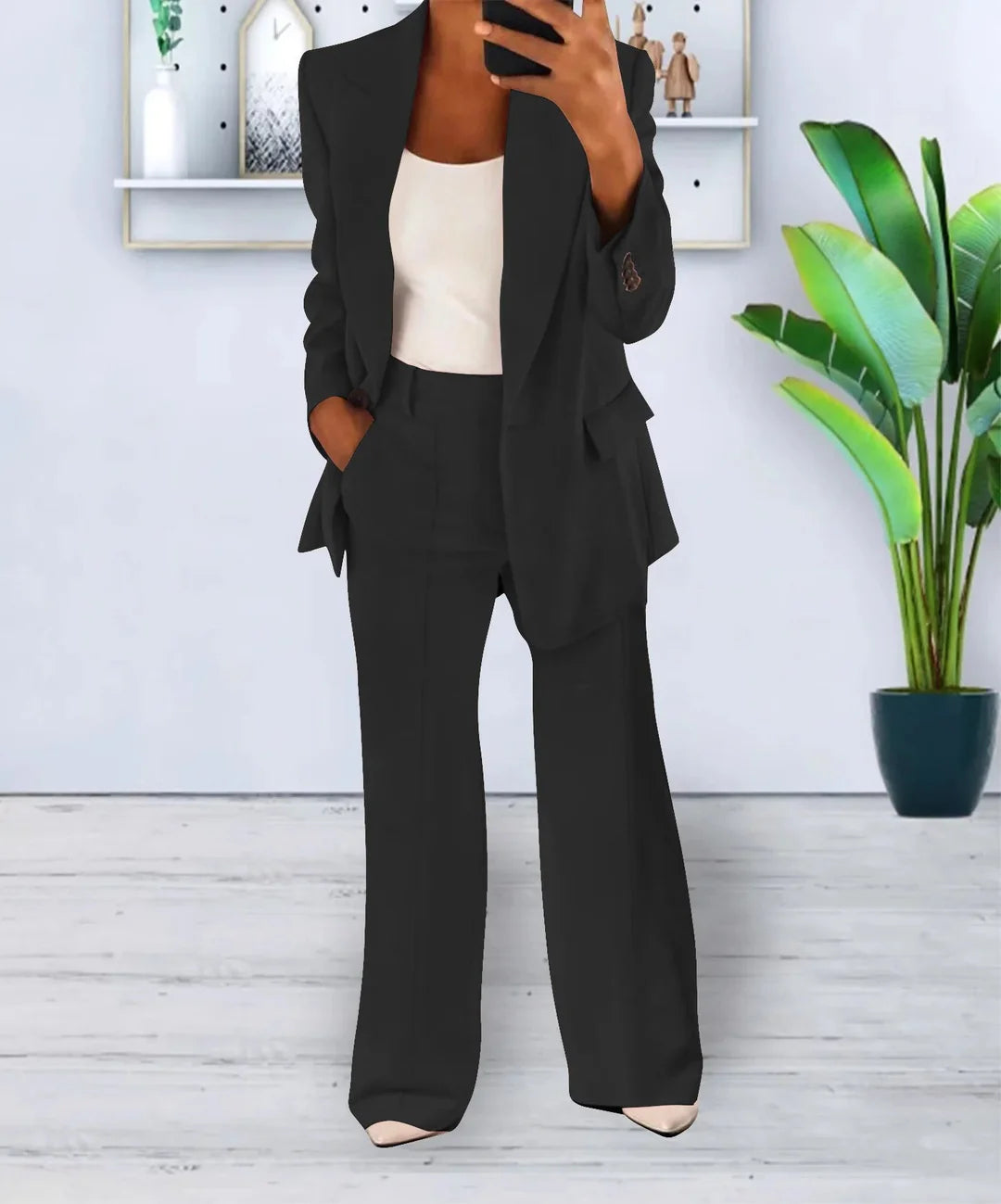 Women’s Two-Piece Blazer and Trouser Set