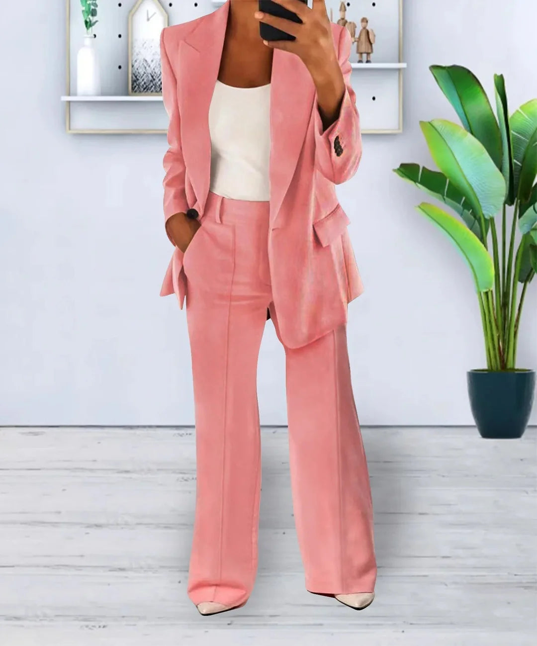Women’s Two-Piece Blazer and Trouser Set