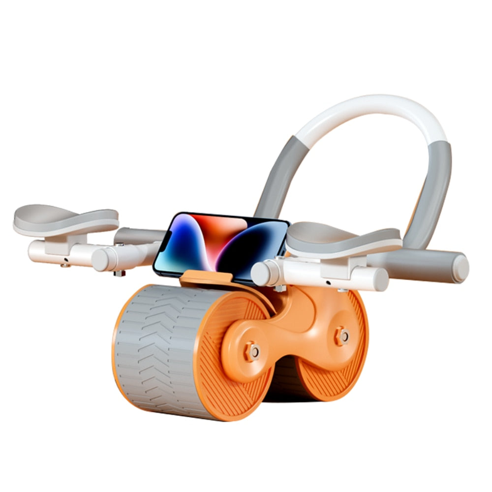 Image of Women's Double Wheel Ab Roller with Phone Holder