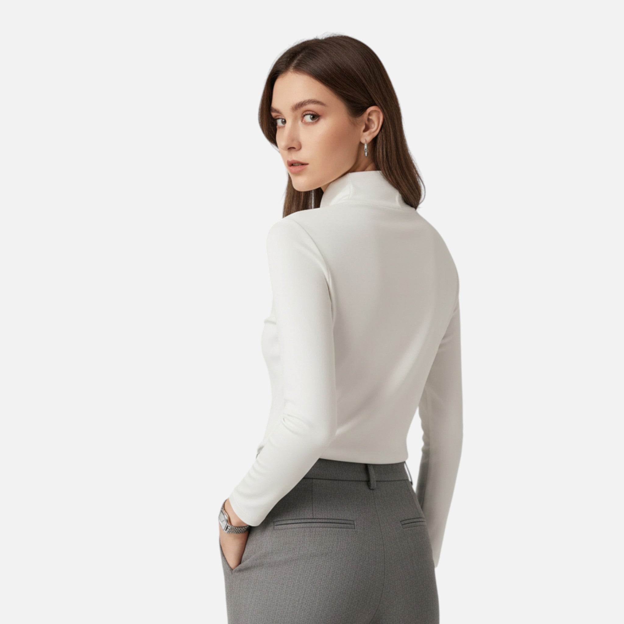 Image of Women's Fitted Mock Neck Top