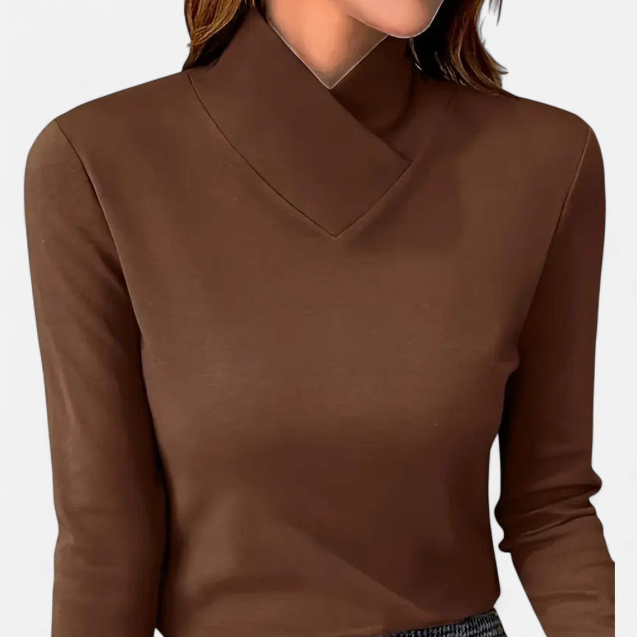 Image of Women's Fitted Mock Neck Top