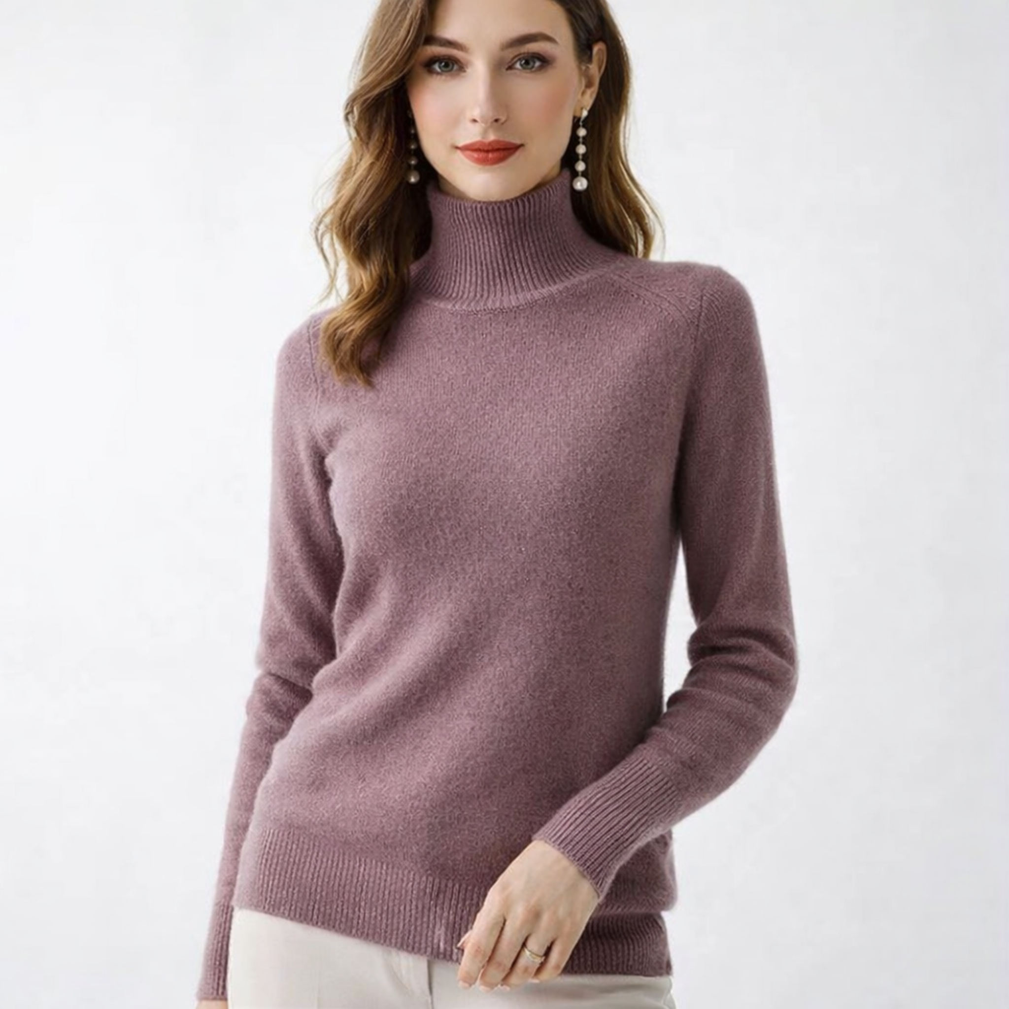 Image of Women's Fitted Turtleneck Sweater