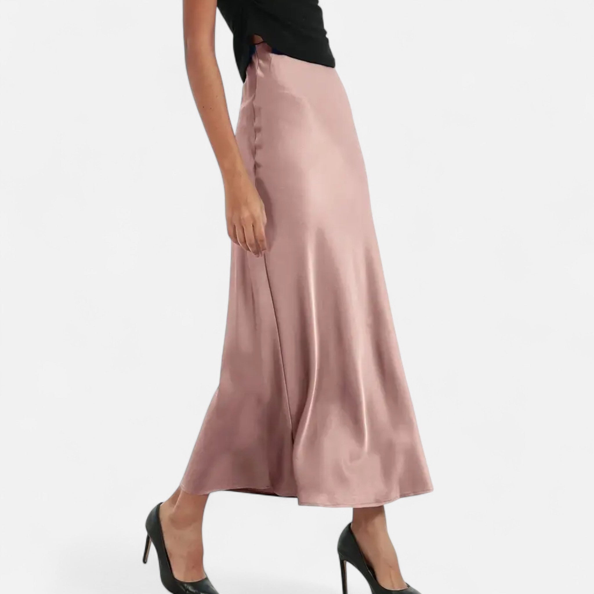 Image of Women's High-Waisted A-Line Midi Skirt