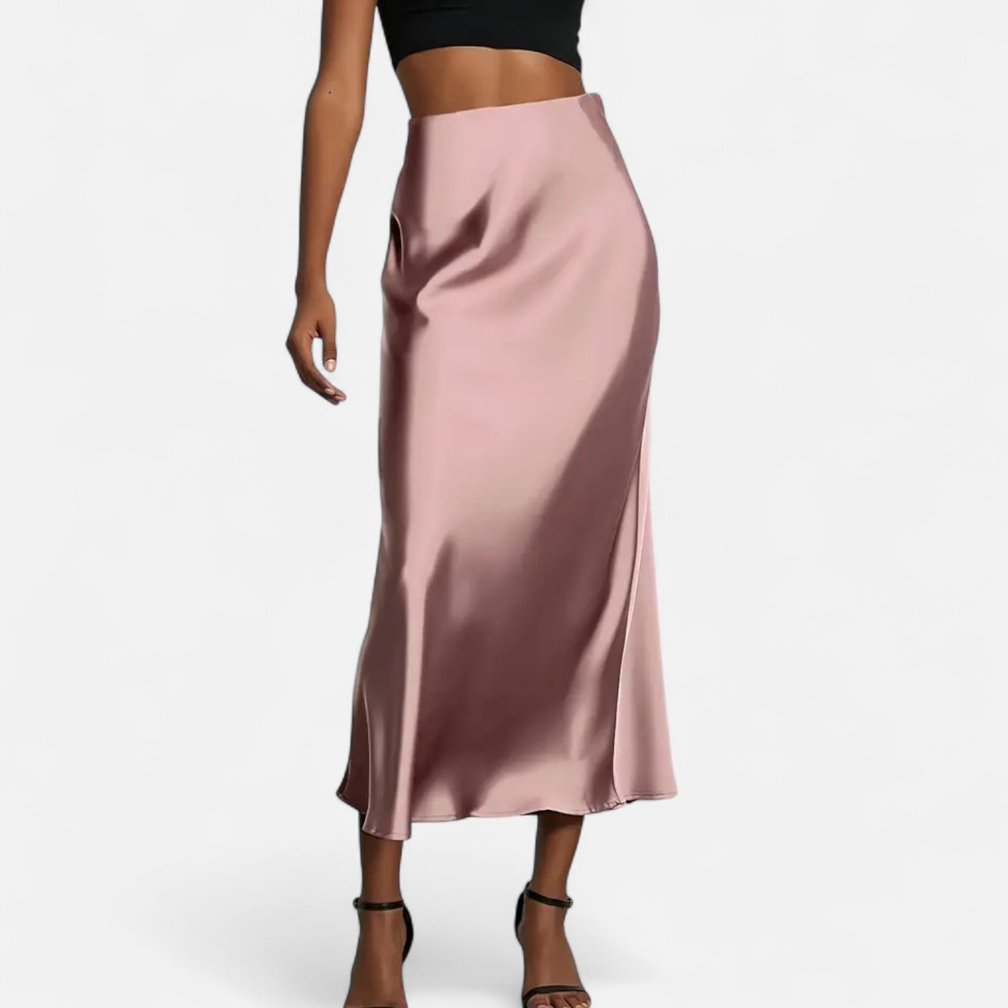 Image of Women's High-Waisted A-Line Midi Skirt