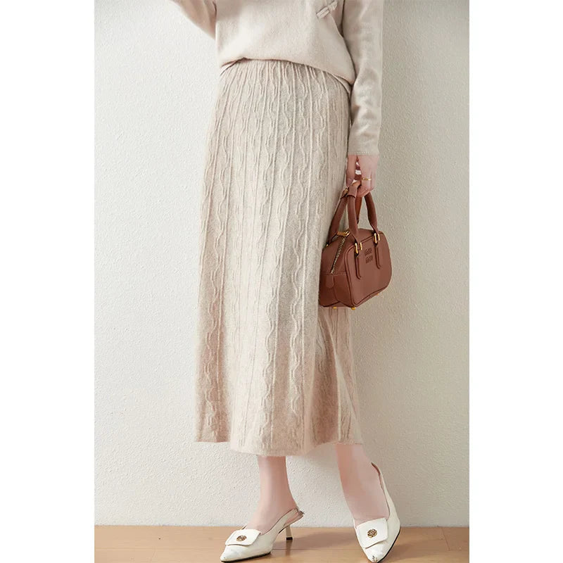 Image of Women's Knit A-Line Midi Skirt