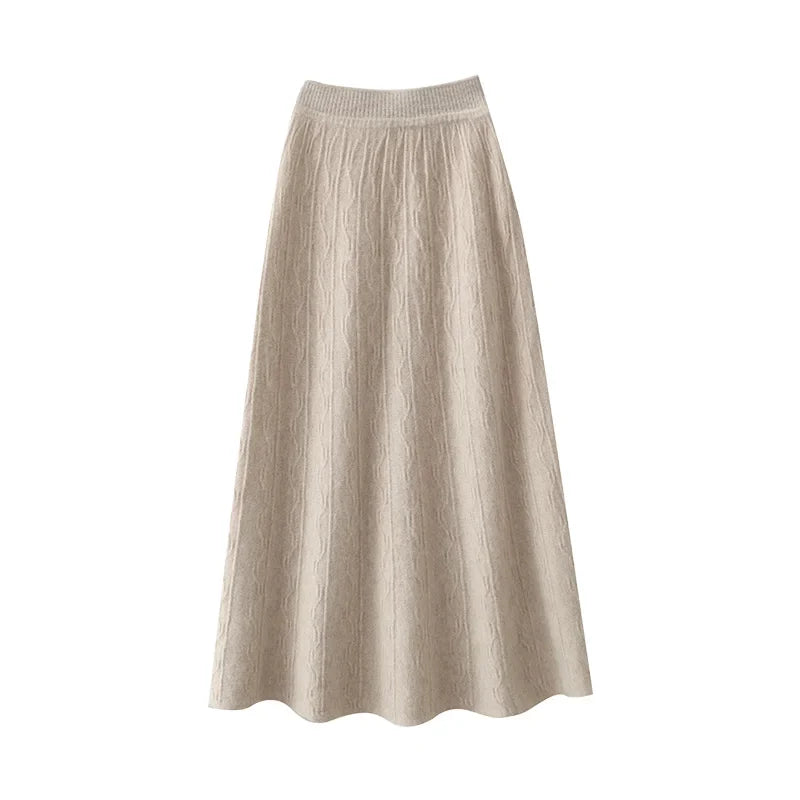 Image of Women's Knit A-Line Midi Skirt
