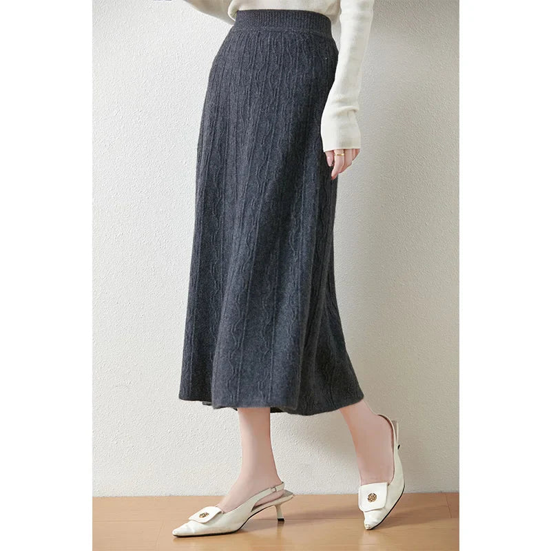 Image of Women's Knit A-Line Midi Skirt