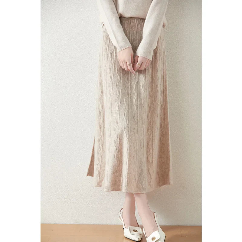 Image of Women's Knit A-Line Midi Skirt