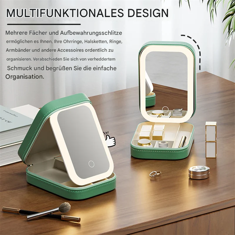 Image of Women's LED Makeup Mirror Cosmetic Organizer